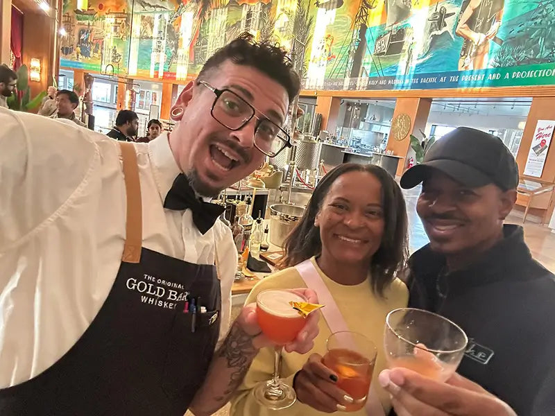 Guests enjoying the cocktail class