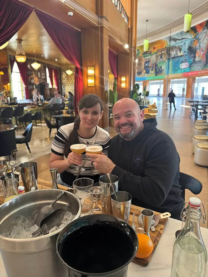 Guests enjoying the cocktail class