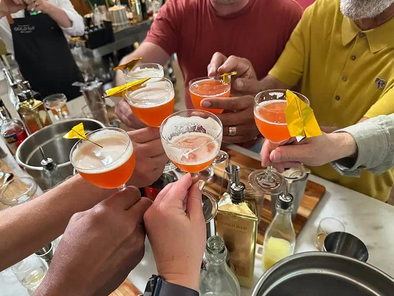 Guests enjoying the cocktail class