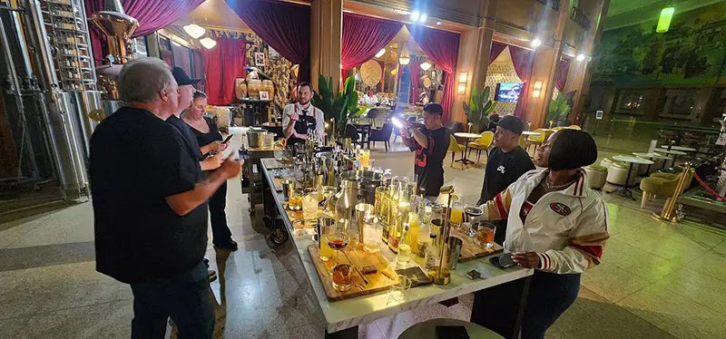 Guests enjoying the cocktail class