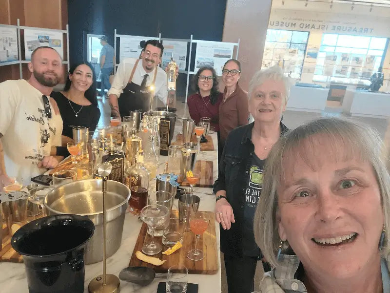 Guests enjoying the cocktail class