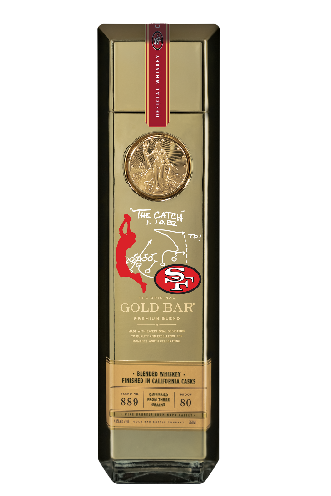 Gold Bar Whiskey Original 49ers The Catch Limited Edition gold-bar-whiskey-original-49ers-the-catch-limited-edition